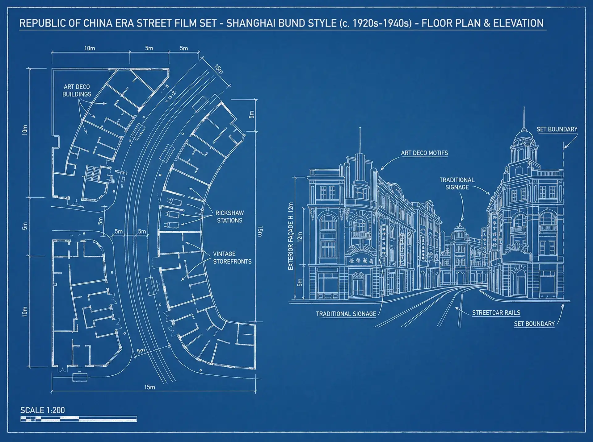 探花网 民国风情街场景蓝图